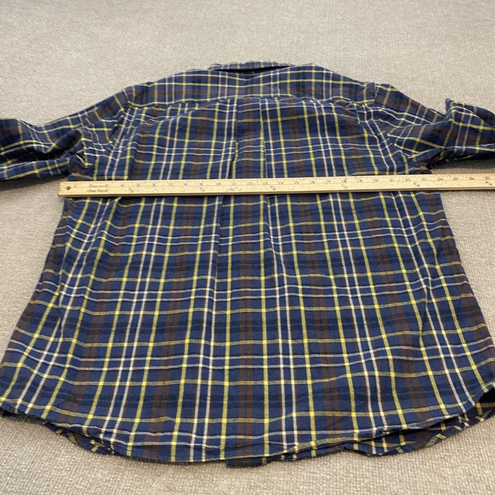 Tommy Bahama Shirt Mens XL Blue Plaid Flannel 100% Cotton Long Sleeve Casual Top - Picture 7 of 10